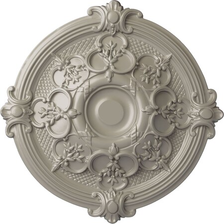 Ekena Millwork Hamilton Ceiling Medallion (Fits Canopies up to 3 3/4"), 17 3/8"OD x 1 3/4"P, Pearl White CM17HAPWS